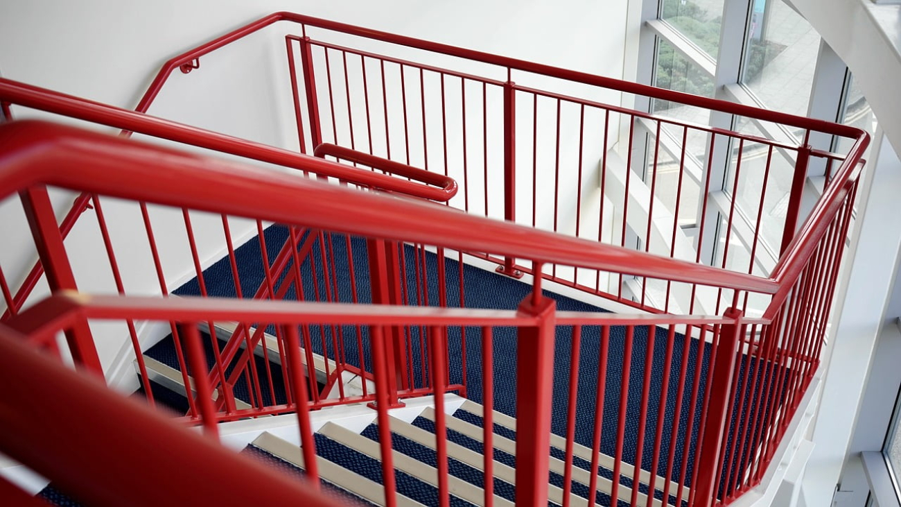 Metal exterior staircase
